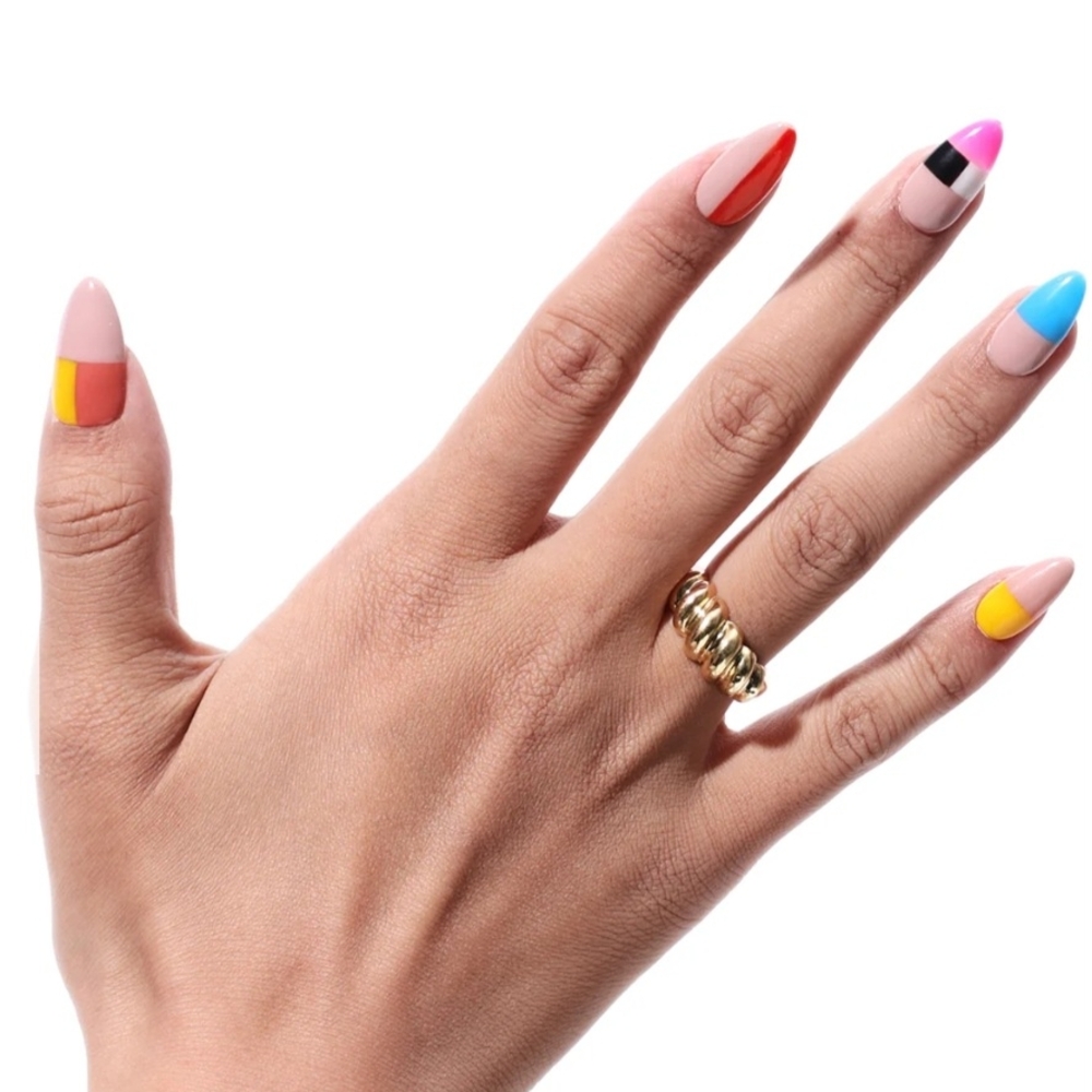 Master Color Block - Press-On Nail - Never Have I Ever
